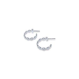 .925 Sterling Silver Chain Link Huggies